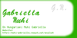 gabriella muhi business card